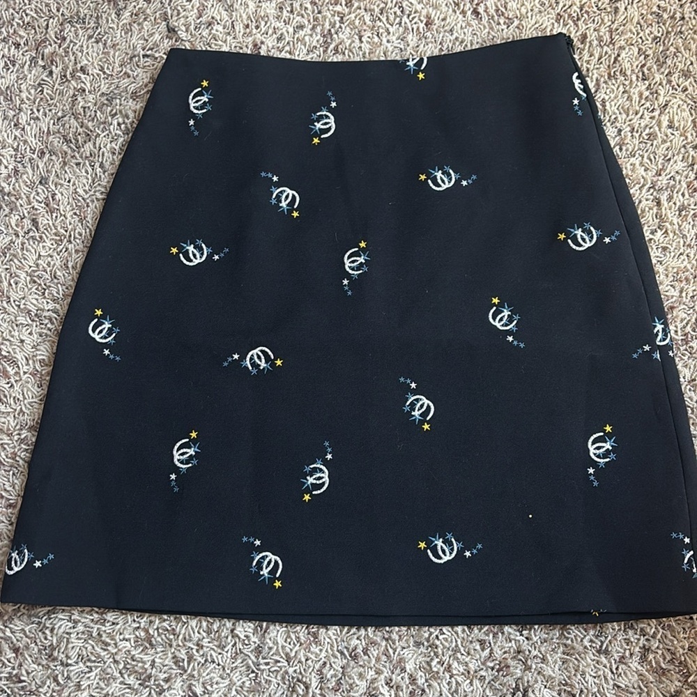 MAJE Horse shoe and stars embroidered skirt - Picture 7 of 10